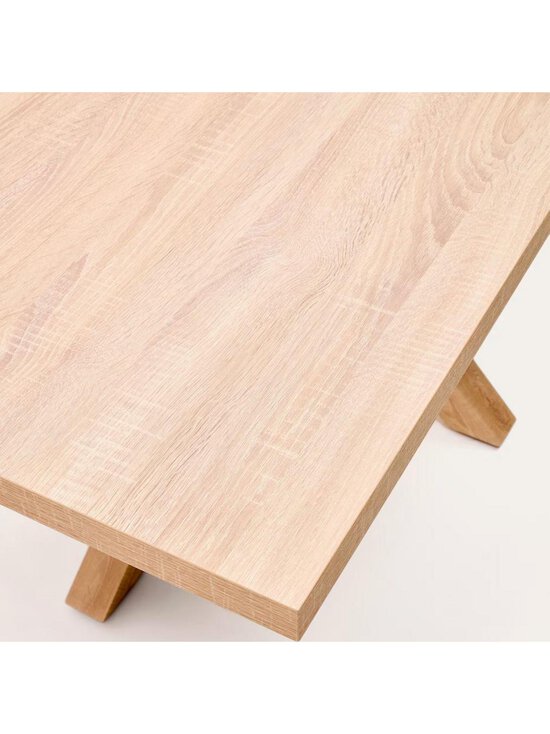 Kave Home - Argo-ruokapöytä tammenvärinen melamiini / puunvärinen teräs 180 x 100 cm - BROWN | Stockmann - photo 4