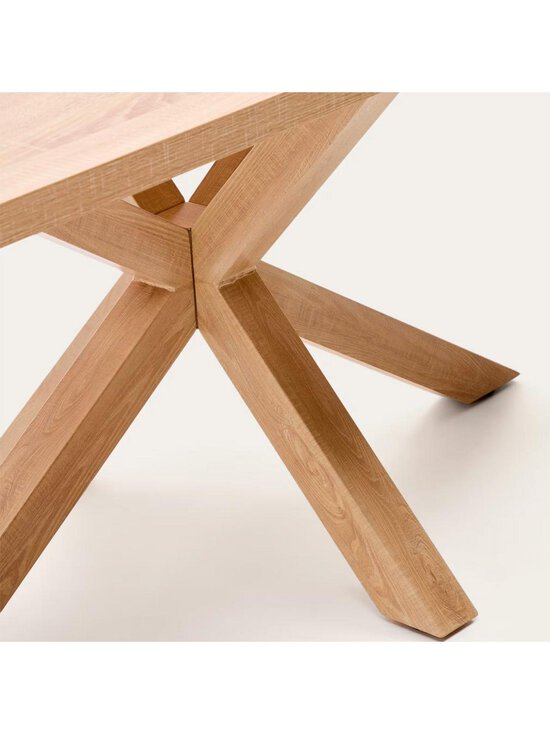 Kave Home - Argo-ruokapöytä tammenvärinen melamiini / puunvärinen teräs 180 x 100 cm - BROWN | Stockmann - photo 5