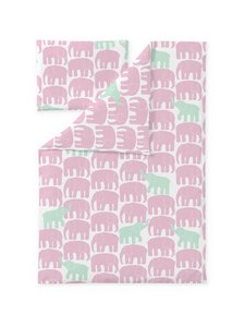 Finlayson - Elefantti Vapaa -pussilakanasetti - PINK/MINT | Stockmann