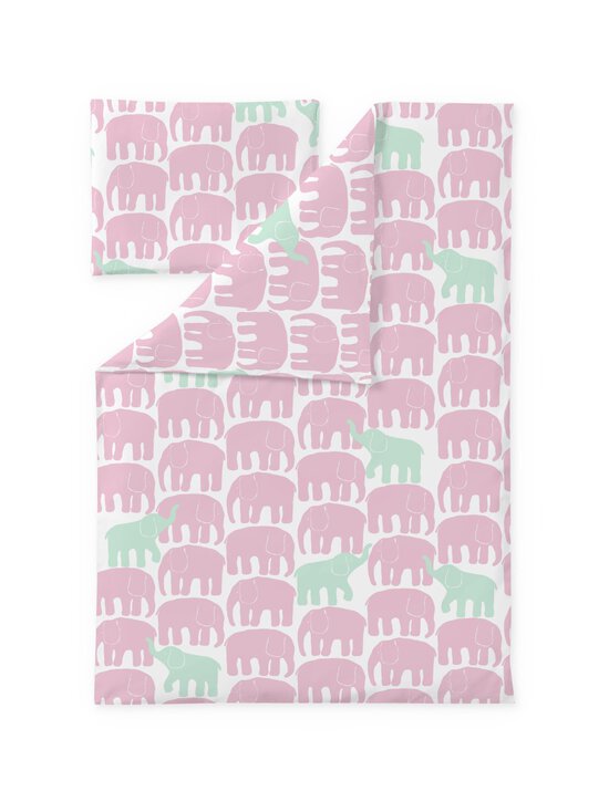 Finlayson - Elefantti Vapaa -pussilakanasetti - PINK/MINT | Stockmann - photo 1