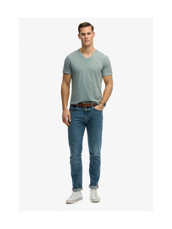 Superdry - Classic Cotton Linen Vee T-krekls - J1E SILVER SAGE | Stockmann - photo 2