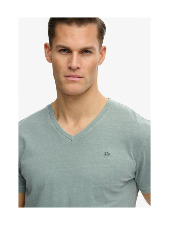 Superdry - Classic Cotton Linen Vee T-krekls - J1E SILVER SAGE | Stockmann - photo 5