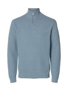 Selected - Kudum SlhDane Structure Half Zip - DUSTY BLUE | Stockmann