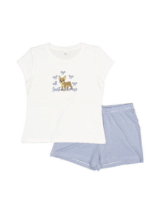 Lindex - Pidžamas komplekts t-krekls un pidžamas šorti - 300 OFF WHITE | Stockmann - photo 1