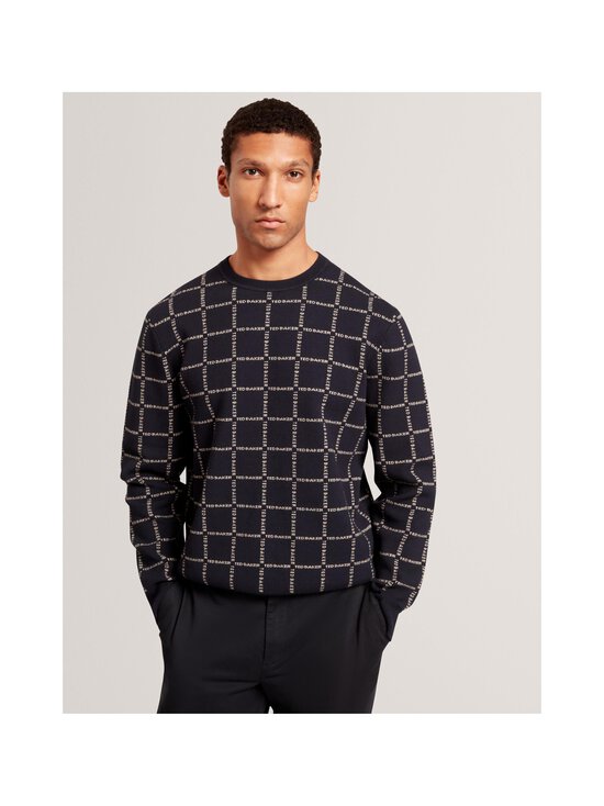 Ted Baker London - Särk Hysand Branded Check Crew Neck - NAVY - photo 3 Ted Baker London - Särk Hysand Branded Check Crew Neck - NAVY | Stockmann - photo 3