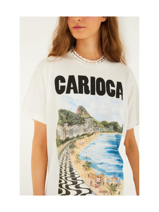 Farm Rio - Landscape Carioca Relaxed t-paita - L0025 OFF-WHITE | Stockmann - photo 3