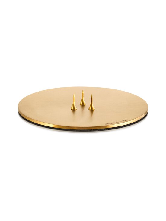 Ester & Erik - Candle Plate Small -kynttilänjalka 9 cm - MATT GOLD | Stockmann - photo 1