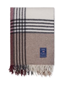 Lexington - Checked Wool pleds 130 x 170 cm - 2892 STONE/BURGUNDY/BEIGE | Stockmann