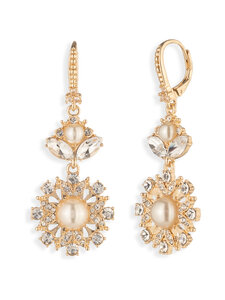 Marchesa - Locket of Pearl Double Drop auskari - GLD/WHITE | Stockmann