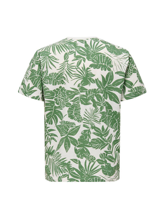 Only & Sons - OnsPerry Life Leaf t-paita - GARDENIA PRINT:JUNGLE COMFREY | Stockmann - photo 2