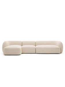Kave Home - Martina-divaanisohva Nordic-kangas valkoinen L 377 cm / vasen - WHITE | Stockmann