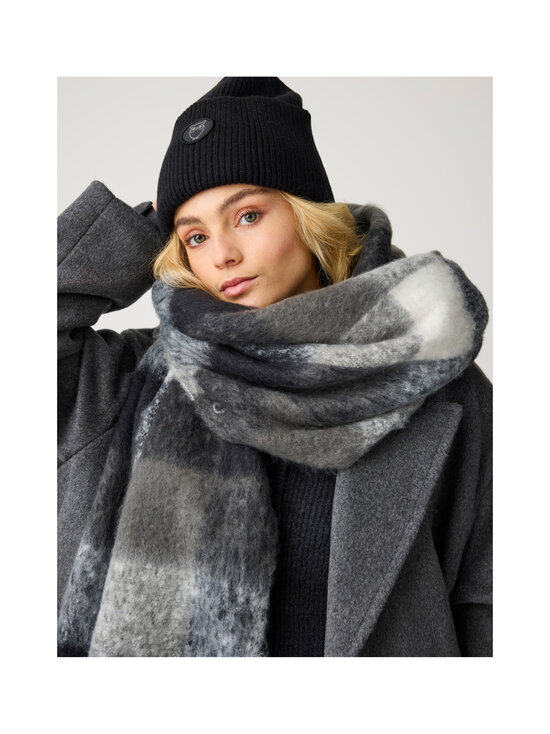 Knowledge Cotton Apparel - Hapsullinen huivi - 7003 BLACK CHECK | Stockmann - photo 3