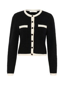 Gestuz - GZalpha adīta vilnas jaka - 140 BLACK/IVORY COMB | Stockmann