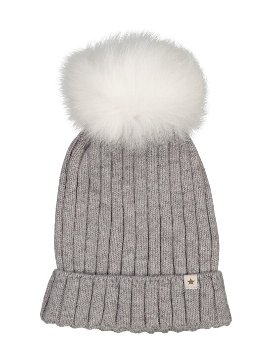 HUTTELIHUT - Knit Alpaca Pompom -tupsupipo - 1220 MEDIUM GREY MELANGE - photo 1 HUTTELIHUT - Knit Alpaca Pompom -tupsupipo - 1220 MEDIUM GREY MELANGE | Stockmann - photo 1