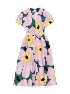 Marimekko - Kaffet Unikko -mekko - 631 GREEN LIGHT PINK YELLOW | Stockmann