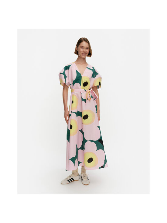 Marimekko - Kaffet Unikko -mekko - 631 GREEN LIGHT PINK YELLOW | Stockmann - photo 2