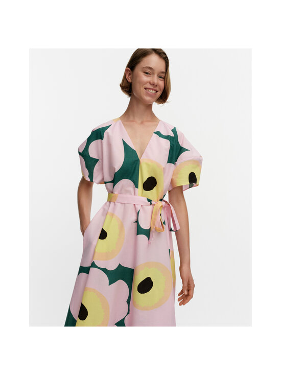 Marimekko - Kaffet Unikko -mekko - 631 GREEN LIGHT PINK YELLOW | Stockmann - photo 6