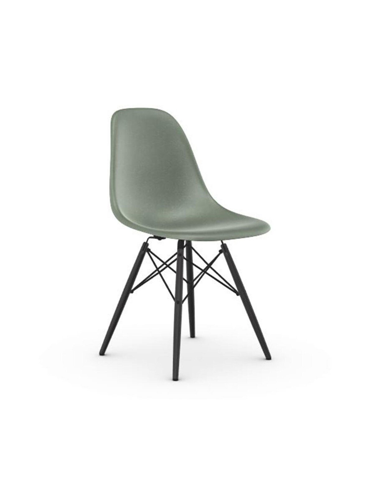 Eames dsw fiberglass -tuoli sea foam green/musta vaahtera