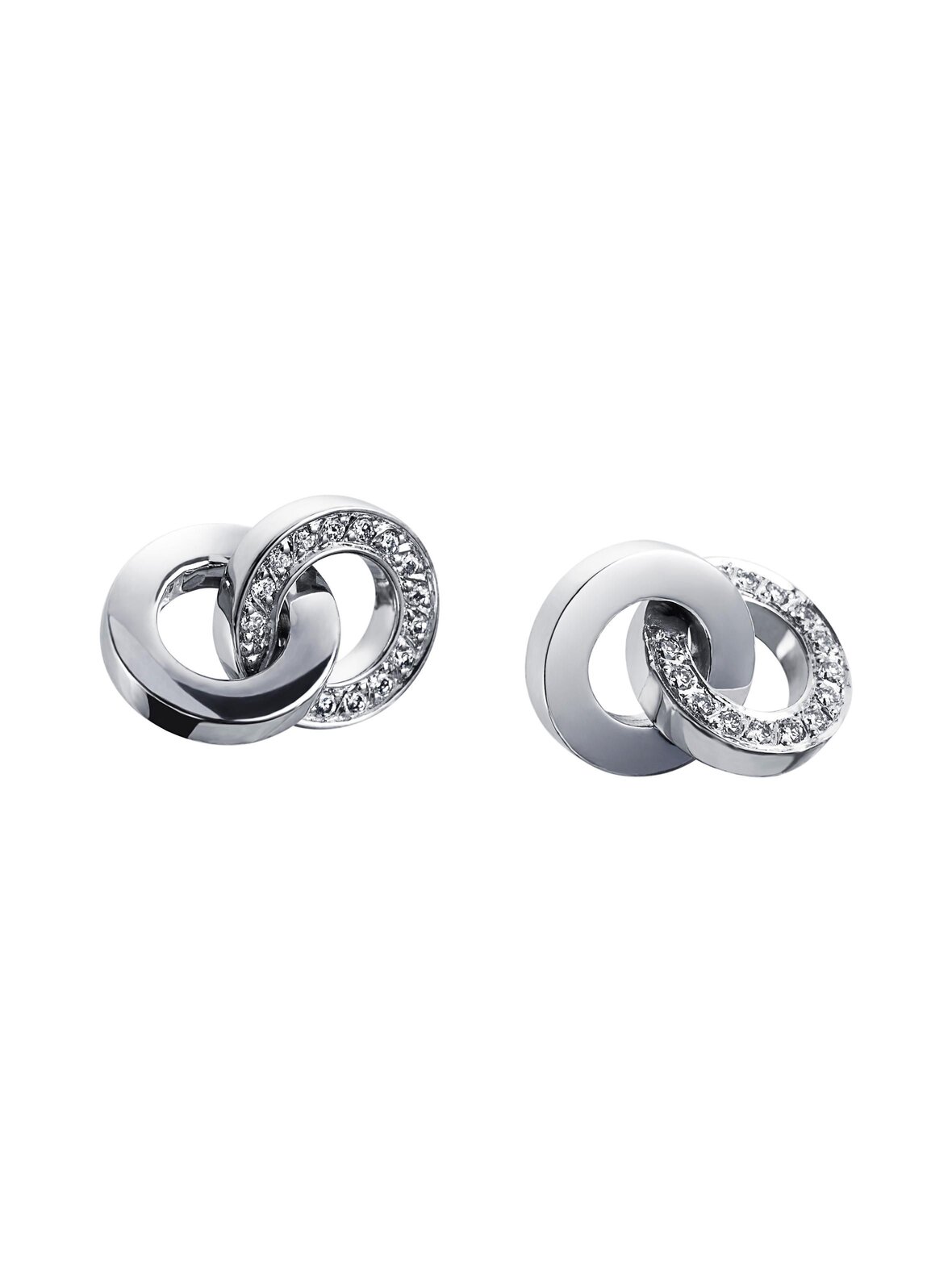 You & Me Earrings -korvakorut, valkokultaa