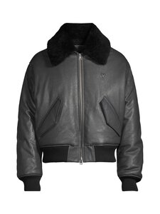 Ami - Vetoketjullinen nahkatakki - 020 : ANTHRACITE | Stockmann