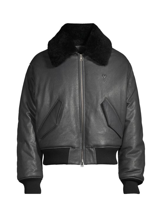 Ami - Vetoketjullinen nahkatakki - 020 : ANTHRACITE | Stockmann - photo 1