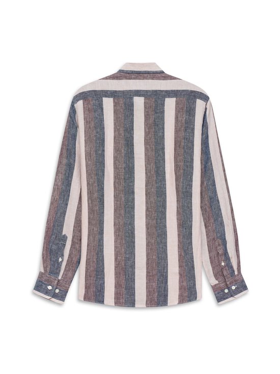 Bugatti - Casual-pellavakauluspaita - 090 BROWN | Stockmann - photo 2