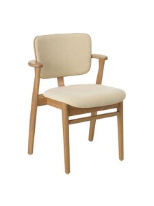 Artek - Domus-tuoli istuin- ja selkänojaverhoiltu Wow RE -kangas cream-white / lakattu tammi - BEIGE | Stockmann