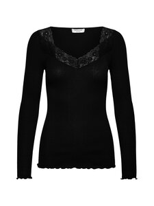 Rosemunde - RWBeatha Lace - pitkähihainen silkkisekoitepaita - 010 BLACK | Stockmann