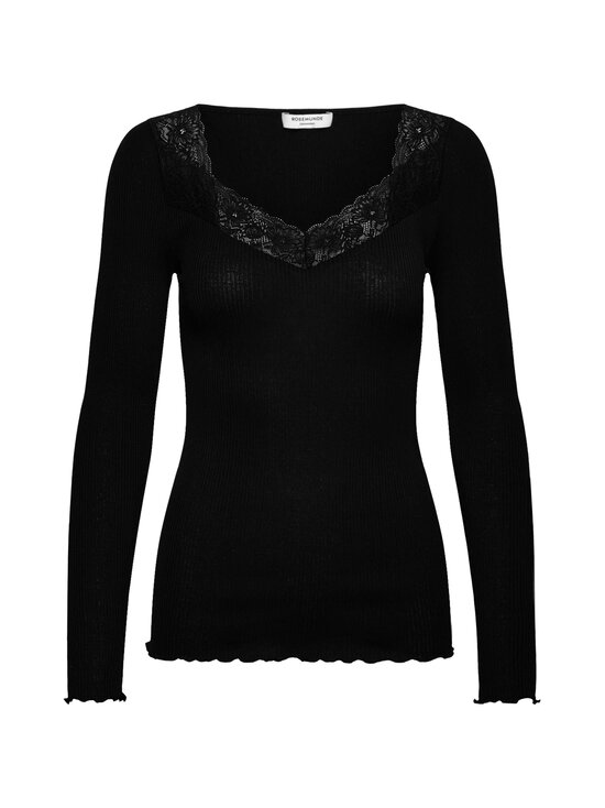 Rosemunde - RWBeatha Lace - pitkähihainen silkkisekoitepaita - 010 BLACK | Stockmann - photo 1
