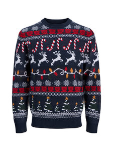 Jack & Jones - JjXmas Santa -neulepaita - NAVY BLAZER DETAIL:REINDEER | Stockmann
