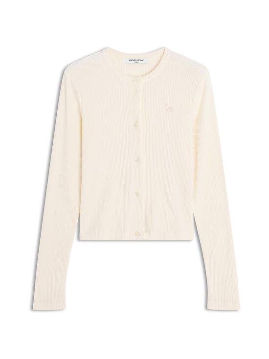 Maison Kitsuné - Baby Fox Ribbed -neuletakki - 0383 PURE ECRU | Stockmann - photo 1