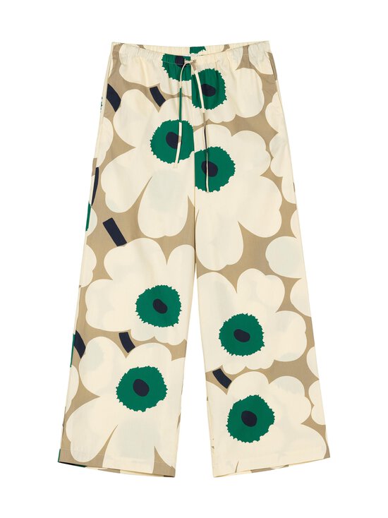 Marimekko - Arvoituksia Unikko -pyjamahousut - 816 BEIGE, KHAKI GREEN, GREEN | Stockmann - photo 1