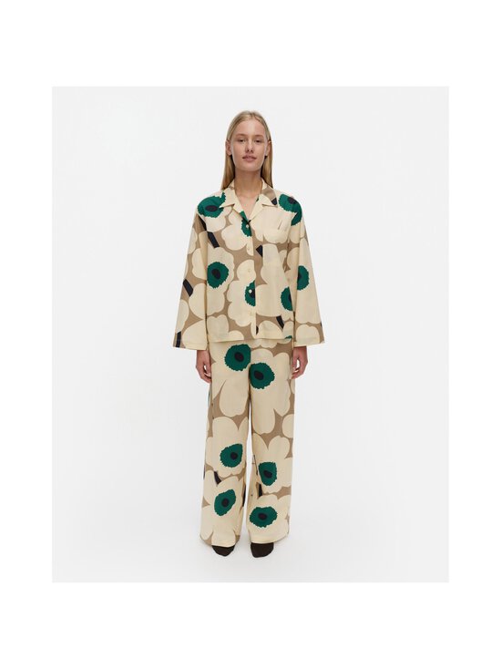 Marimekko - Arvoituksia Unikko -pyjamahousut - 816 BEIGE, KHAKI GREEN, GREEN | Stockmann - photo 2