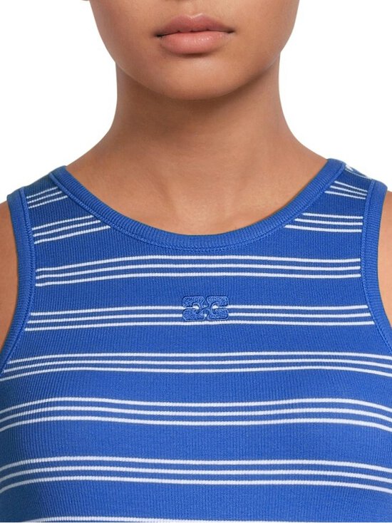 Ganni - Soft Rib Stripe -toppi - ZWF NOUVEAN NAVY | Stockmann - photo 4