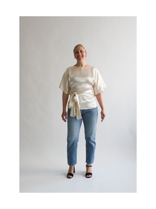 Lili Marleena - Kietaisumallinen viskoosi-silkkipaita - WHITE | Stockmann - photo 2