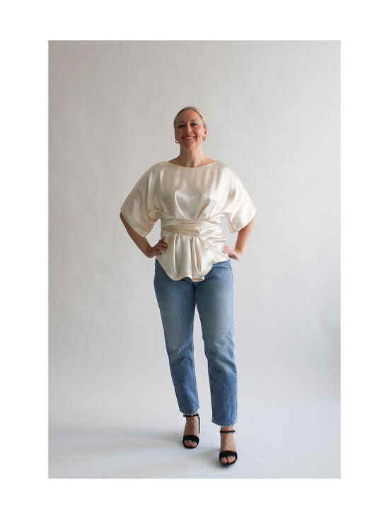 Lili Marleena - Kietaisumallinen viskoosi-silkkipaita - WHITE | Stockmann - photo 3