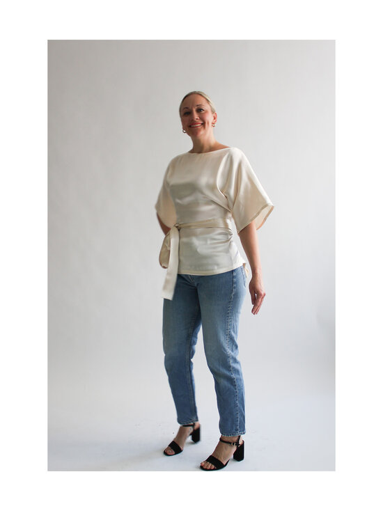 Lili Marleena - Kietaisumallinen viskoosi-silkkipaita - WHITE | Stockmann - photo 4