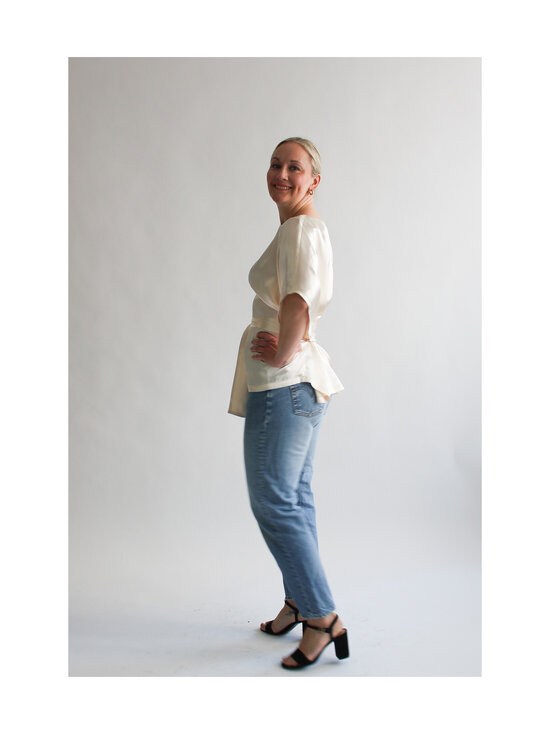 Lili Marleena - Kietaisumallinen viskoosi-silkkipaita - WHITE | Stockmann - photo 5