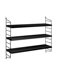 String Furniture - String Pocket -hylly musta saarni - BLACK | Stockmann
