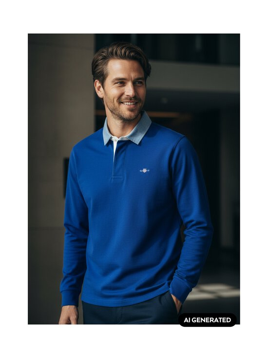 GANT - Regular Chambray Heavy Rugger -paita - 435 CRISP BLUE | Stockmann - photo 2