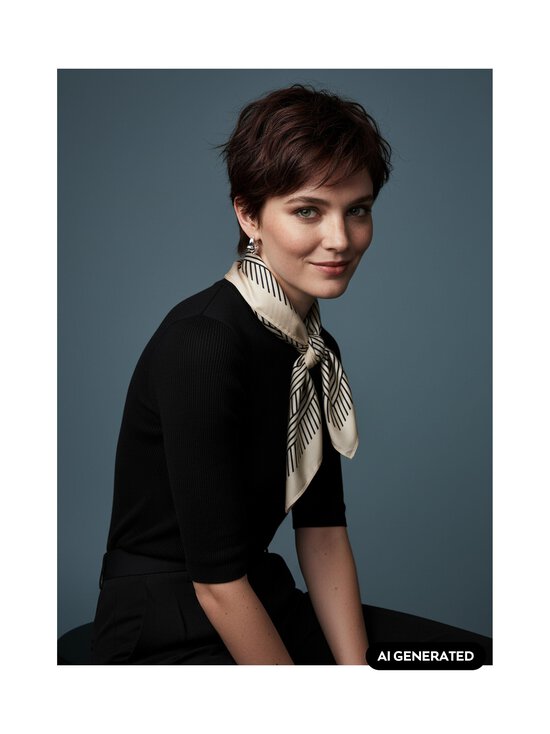 A+more - Siidsall Nadia 62x62 cm - BEIGE/BLACK | Stockmann - photo 3