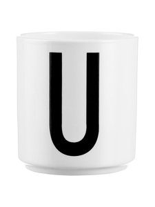Design Letters - Letter mug, U - VALKOINEN/MUSTA | Stockmann
