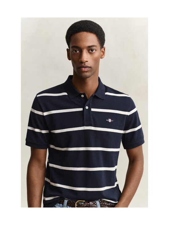 GANT - Svītrains polo krekls - 433 EVENING BLUE | Stockmann - photo 4
