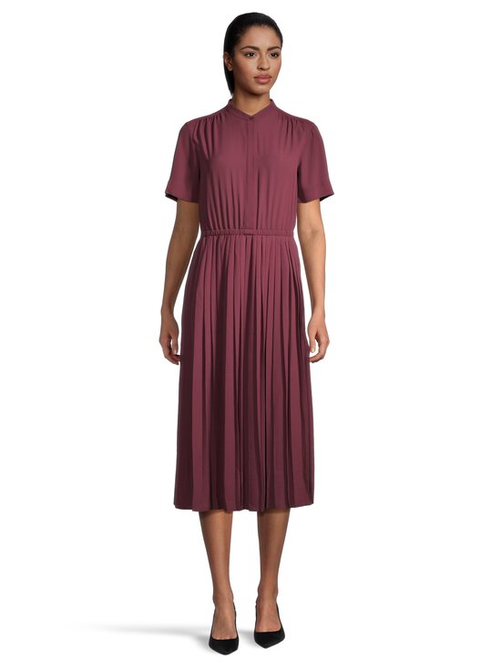 GANT - Plisēta midi kreklkleita - 656 PLUM WINE | Stockmann - photo 2
