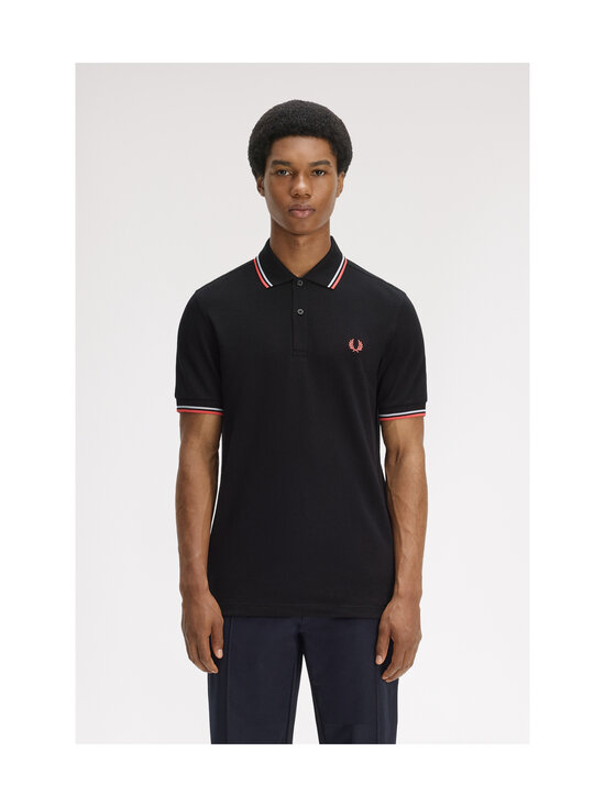 Fred Perry - Polosärk The Twin Tipped - BLACK / DUSKY BLUE / STRAWBERR | Stockmann - photo 3