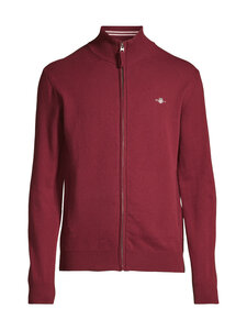 GANT - Superfine Zip -villaneuletakki - 604 PLUMPED RED GANT - Superfine Zip -villaneuletakki - 604 PLUMPED RED | Stockmann
