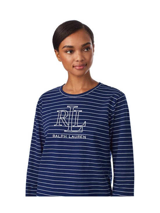 Lauren Ralph Lauren - Crew Neck Long Pant -pyjama - 414 NAVY STP | Stockmann - photo 4