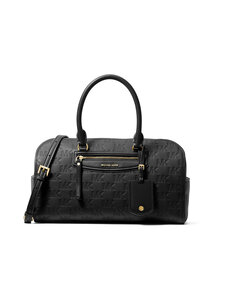 Michael Michael Kors - Jet Set Travel Medium Duffle Satchel -nahkalaukku - 001 BLACK | Stockmann