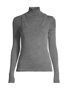 Róhe - Double-layer merino -trikootyylinen neule - 030_301 MID GREY MELANGE | Stockmann