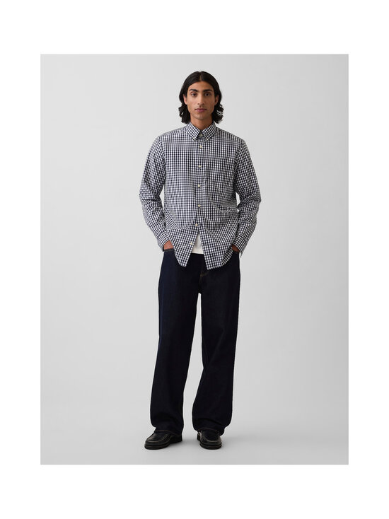 GAP - Rauth Basic Standard poplīna krekls ar apkakli - NAVY GINGHAM | Stockmann - photo 3